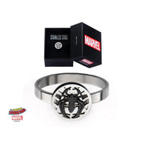 MARVEL - Women's Silver Plated Brass Spider-Man Ring - Size 6