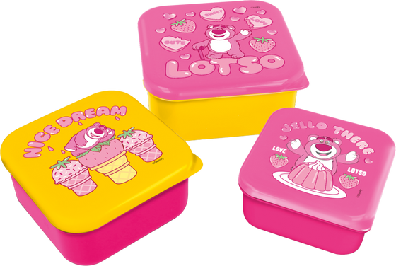 TOY STORY - Lotso - Boîtes à Snack - 3 pcs