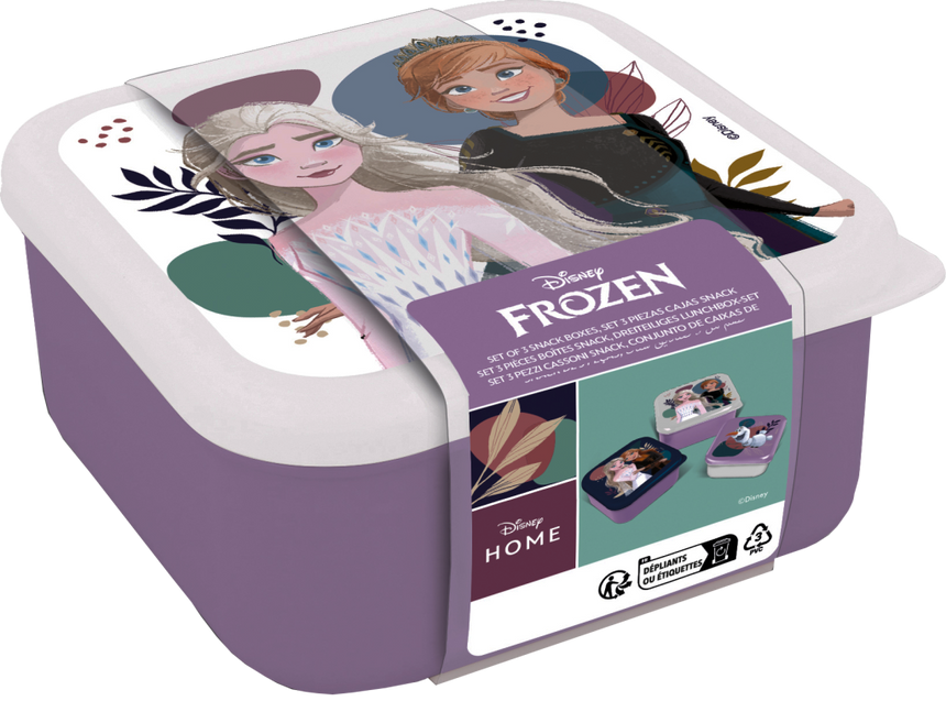 REINE DES NEIGES - Elsa & Anna - Boîtes à Snack - 3 pcs