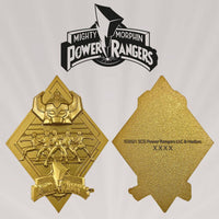 POWER RANGERS - Médaillon métal plaqué or collector '9x12.5x2.5cm'