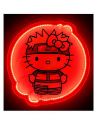 NARUTO x HELLO KITTY - Neon Mural Led - 30 cm
