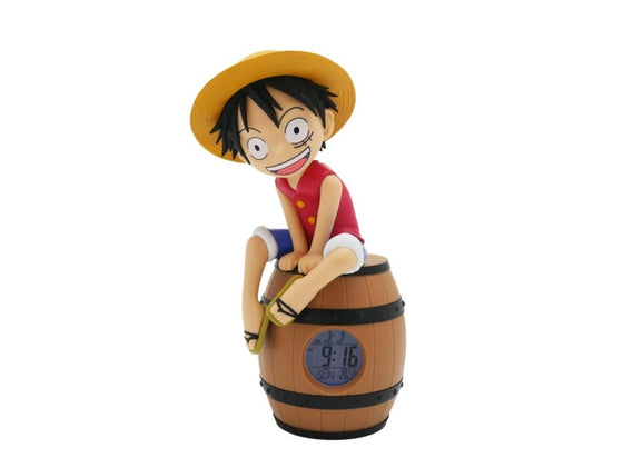 ONE PIECE - Luffy sur Tonneau - Réveil Lumineux LED - 27 cm