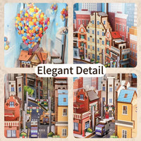 BOOK NOOK KIT - DIY- Voyage avec le vent - 143pcs + LED Light