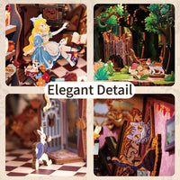 BOOK NOOK KIT - DIY- Alice au pays des merveilles - 184pcs + LED Light