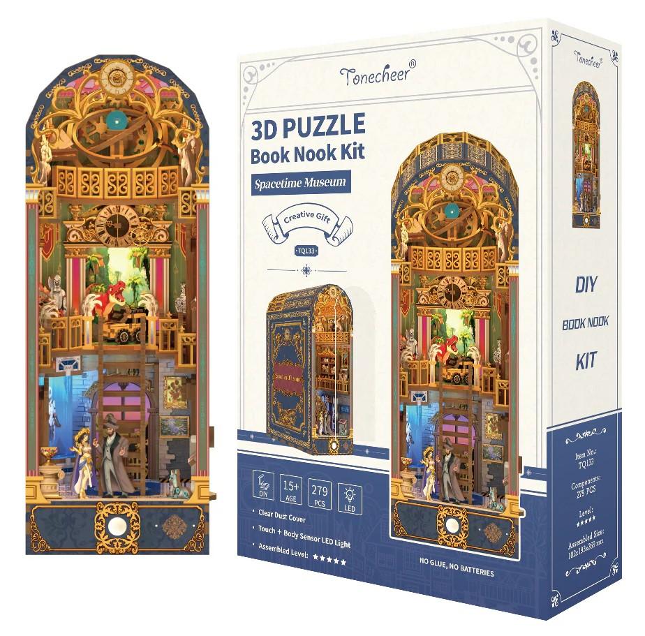 BOOK NOOK KIT - DIY- Musée de l'espace-temps - 279pcs + LED Light