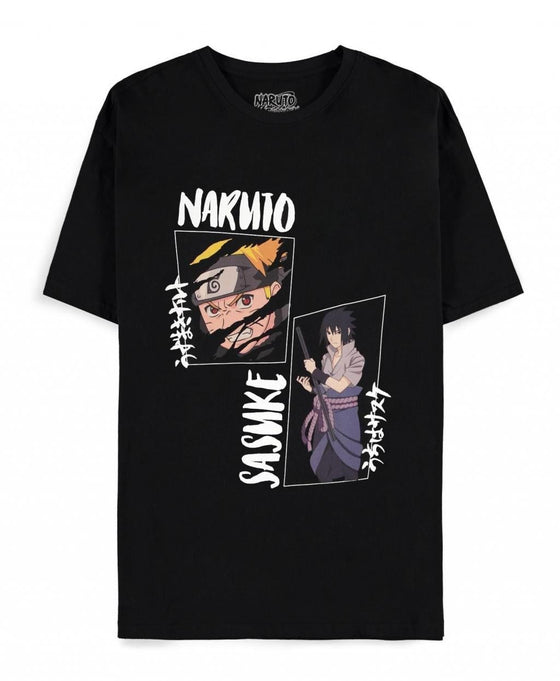 NARUTO SHIPPUDEN - Naruto & Sasuke - T-Shirt Homme (XL)