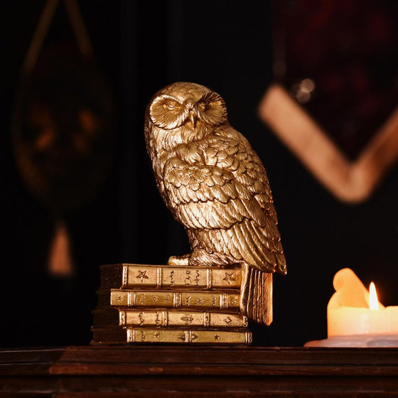 HARRY POTTER - Hedwige - Figurine Doré  20cm