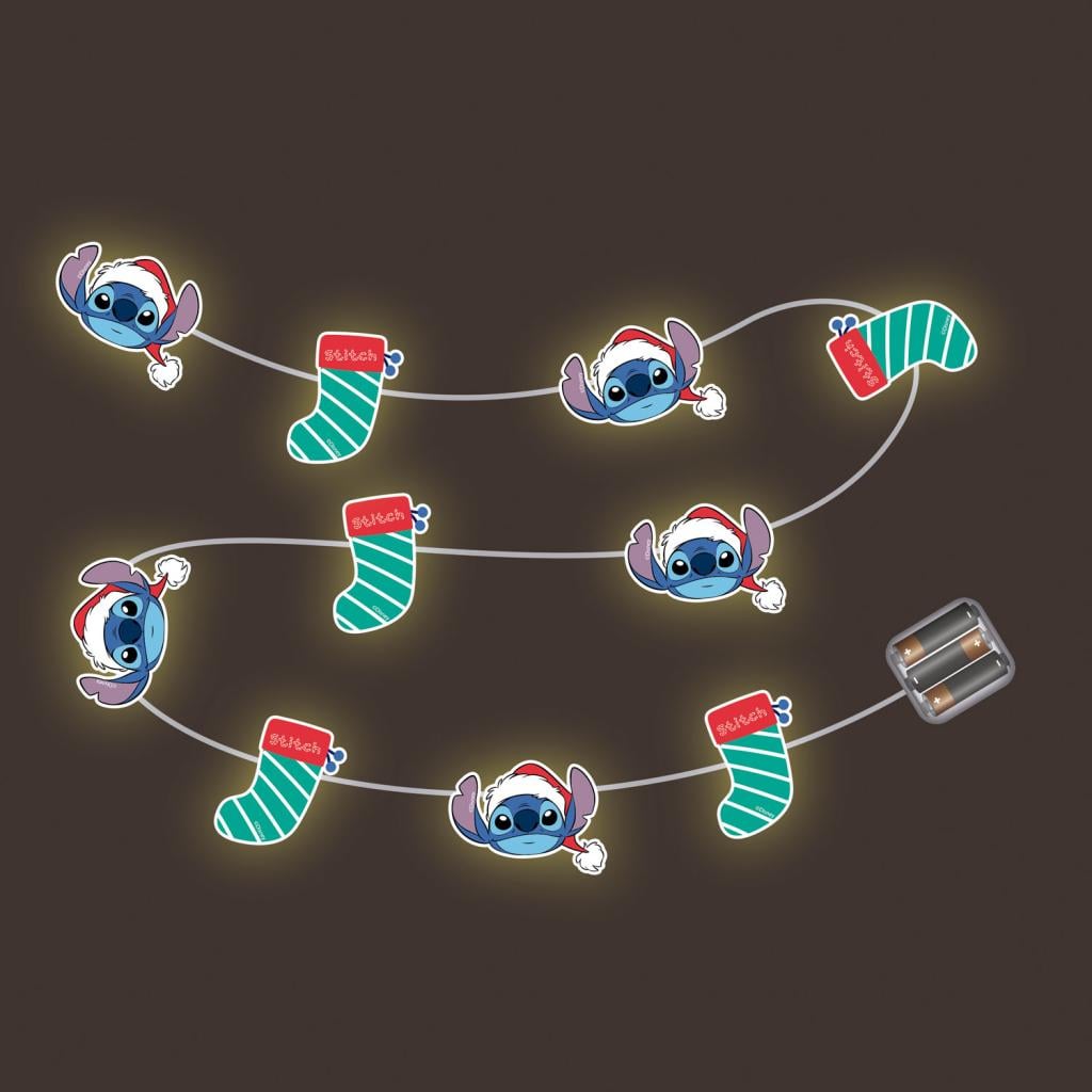 STITCH - Guirlande Lumineuse Noël - 10 LED - 1,65m