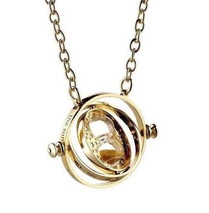 HARRY POTTER - Collier Plaqué Or - Retourneur de Temps Rotatif