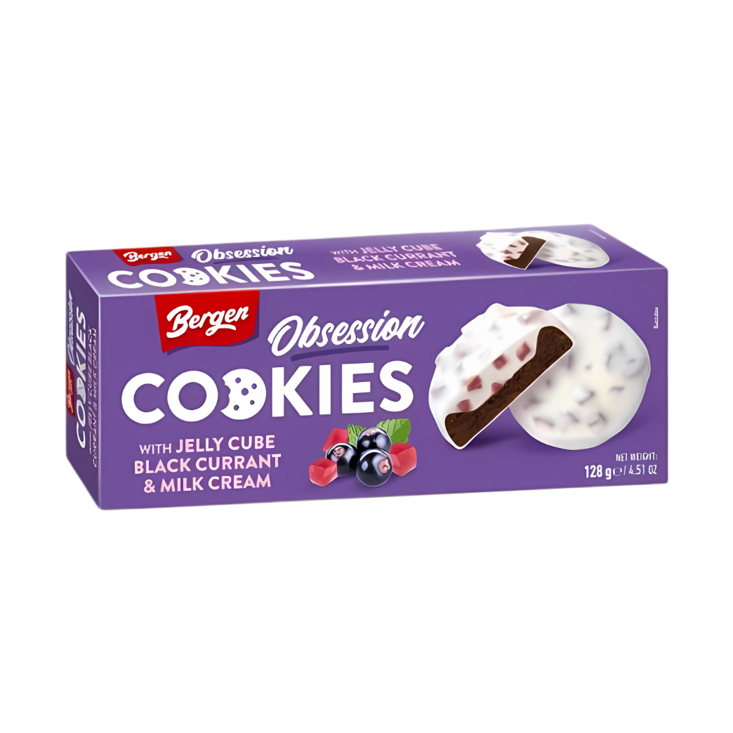 Bergen Cookies Jelly Cube Black Currant & Milk Cream