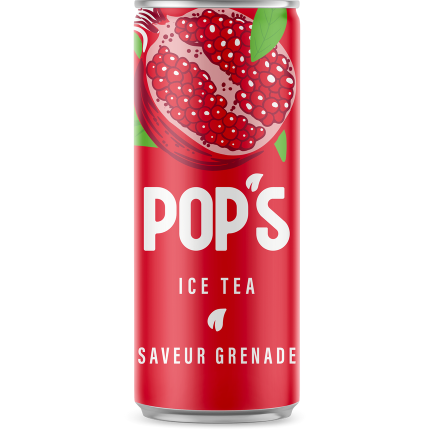 Pop's Ice Tea Pomegranate Can