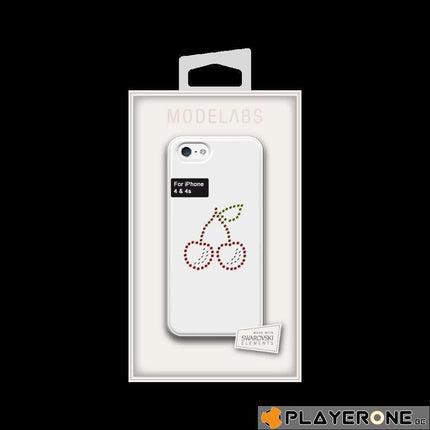 SWAROVSKI - Cherry Back Cover White ( Iphone 4/4S )