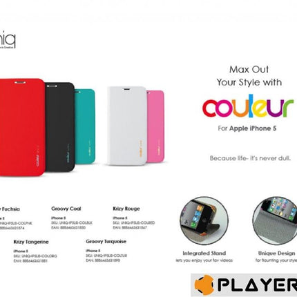 UNIQ - Iphone 5 - Lissesuit Couleur - Groovy Goal - Black
