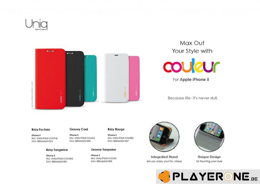 UNIQ - Iphone 5 - Lissesuit Couleur - Groovy - Krizy Rouge