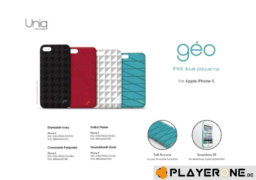 UNIQ - Iphone 5 - Couvirsuit Geo - Diamante Ivory White