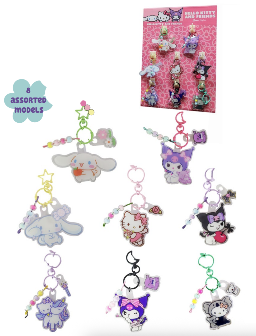 HELLO KITTY & Friends - Display de 16 Porte-clés