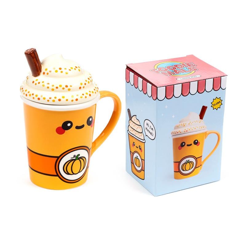 KAWAII - Latte Citrouille Epicé - Mug + Couvercle 3D 325ml