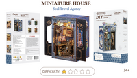 MINIATURE HOUSE - DIY -Agence de Voyages de l'Âme -97pc +Eclairage LED