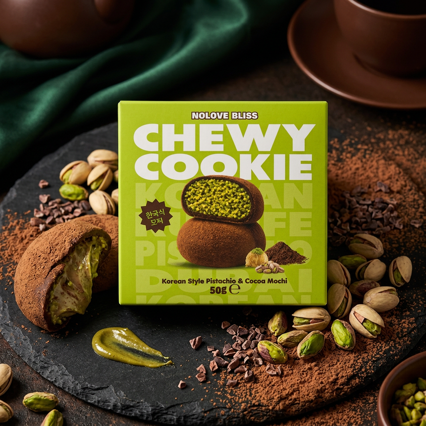 NoLove Bliss Chewy Cookie Pistachio Cocoa Mochi