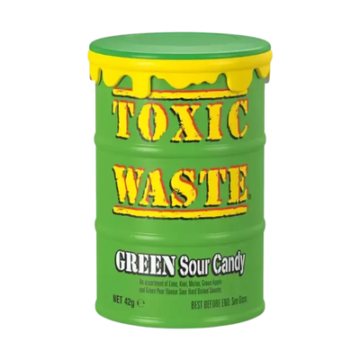 Toxic Waste Green Sour Candy Drum