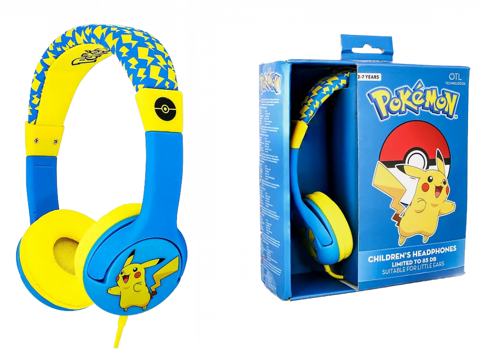 POKEMON - Casque Audio OTL 3-7 Junior 85db - Pikachu