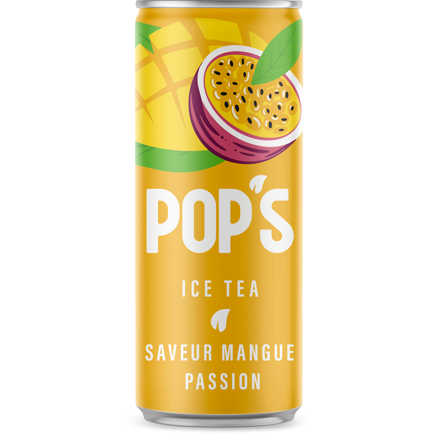 Pop's Ice Tea Mango Passion Fruit Can