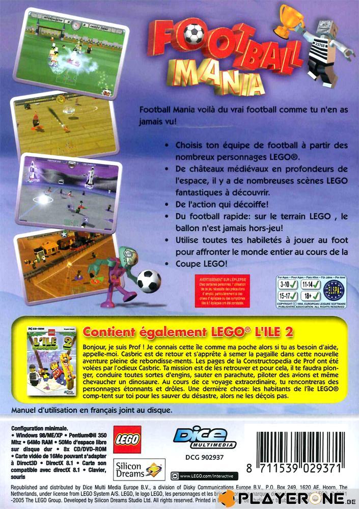 Coffret LEGO : 2 Jeux Football Mania + Lego Ile 2