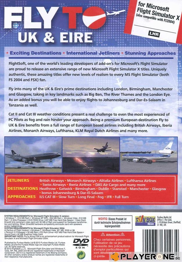 Fly To UK and Eire ( for Flight Simulator X ) (UK only)