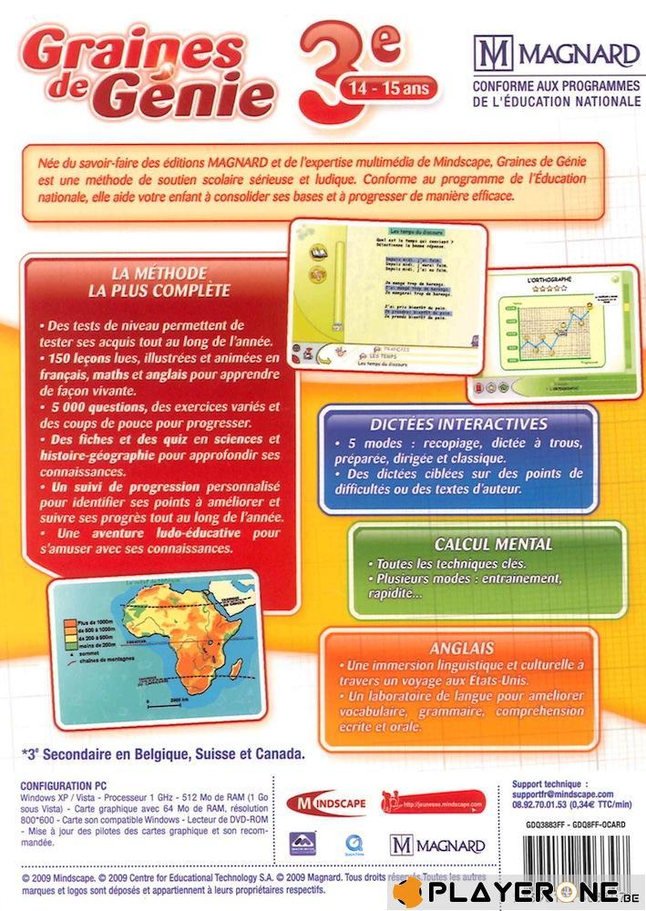 Graines de Génie 3éme Secondaire 14-15 ans (Edition 2009)