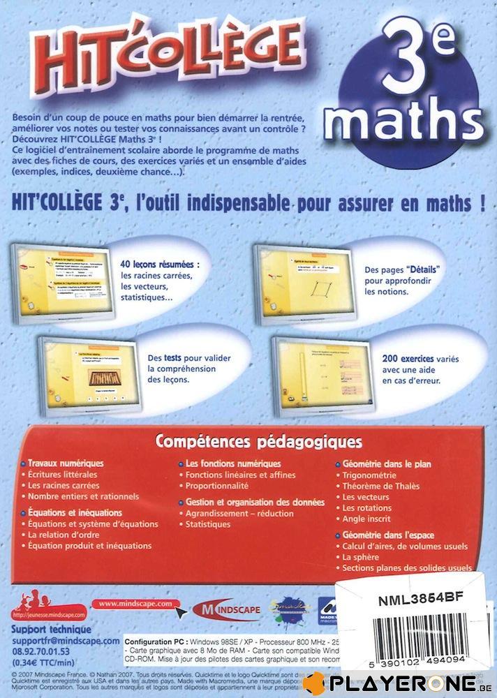Hit College : Maths 3eme (14-15 ans)