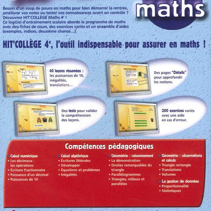 Hit College : Maths 4eme (13-14 ans)