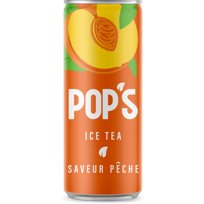 Pop's Ice Tea Peach Can