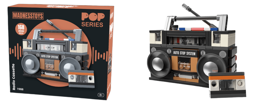 POP SERIES - Kit de Construction - Radio Cassette Boombox 1988 - 168pc