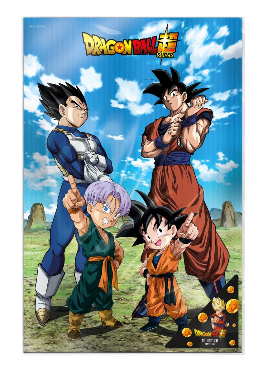 DRAGON BALL SUPER - Famille - Poster 3D - 58x38cm