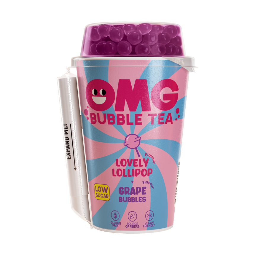 OMG Bubble Tea Lovely Lollipop and Grape
