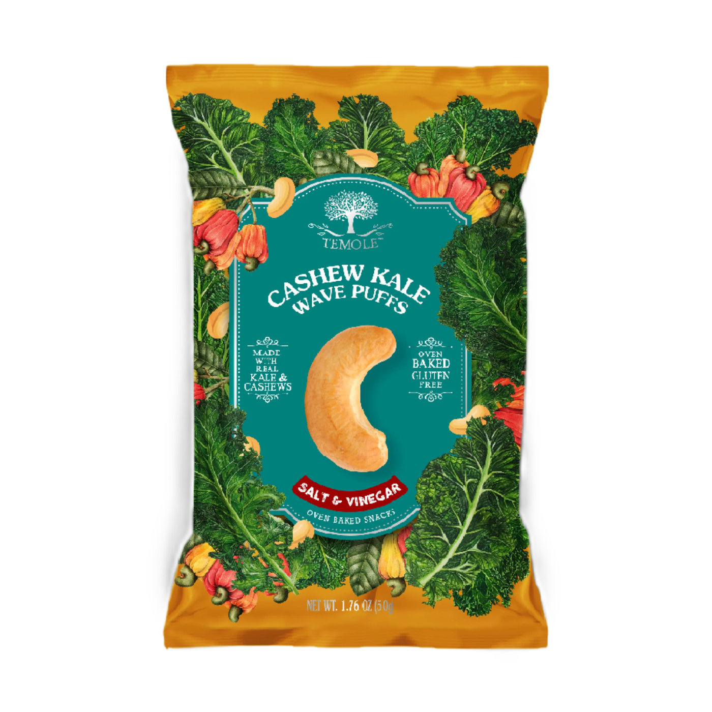 Temole Cashew Kale Wave Puffs Salt & Vinegar