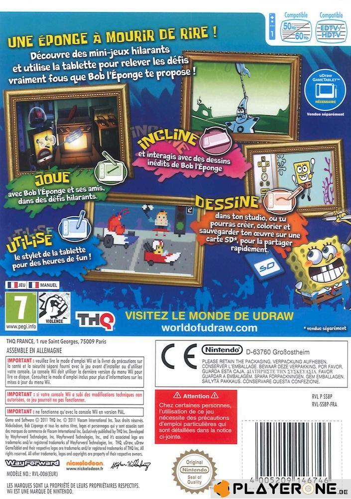 Bob L'Eponge La Grande Art-Venture (working only with Udraw Tablet )