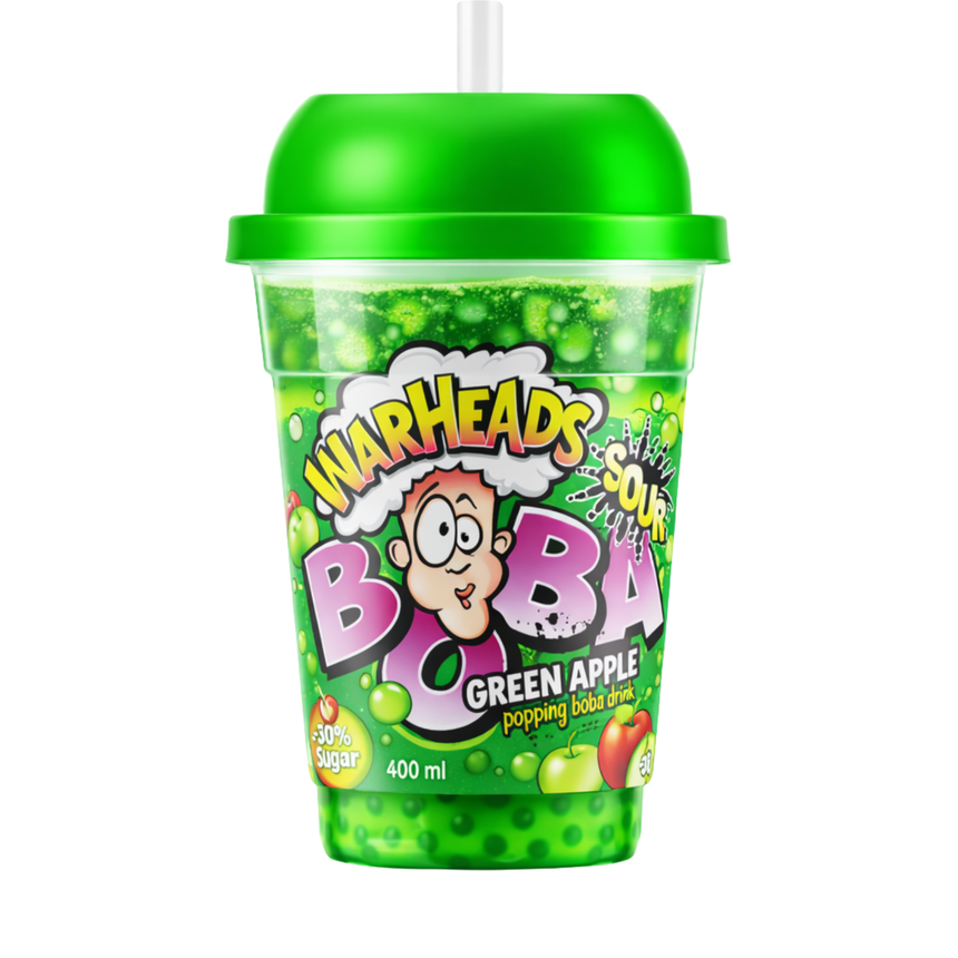 Warheads Boba Sour Green Apple