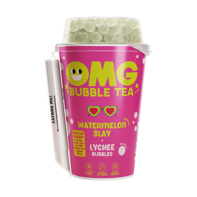 OMG Bubble Tea Watermelon and Lychee