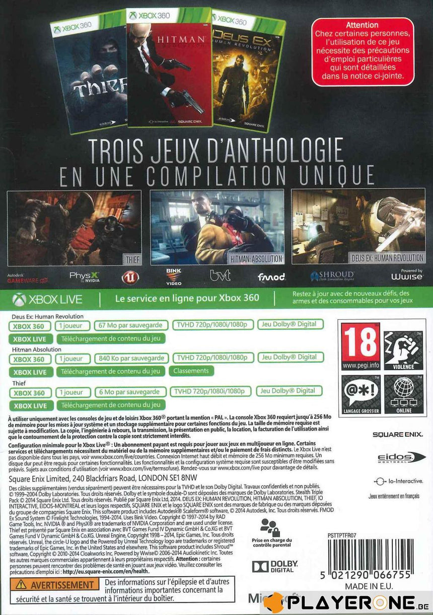 ULTIMATE STEALTH Triple Pack (Thief + Hitman + Deux Ex Rev)