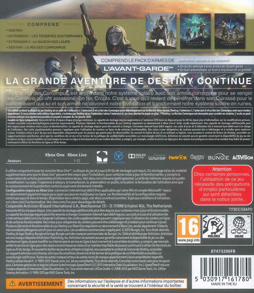 Destiny : The Taken King Legendary Edition