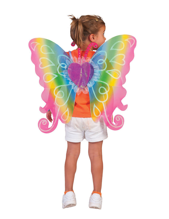 Ailes coeur multicolores 60 X 54 cm