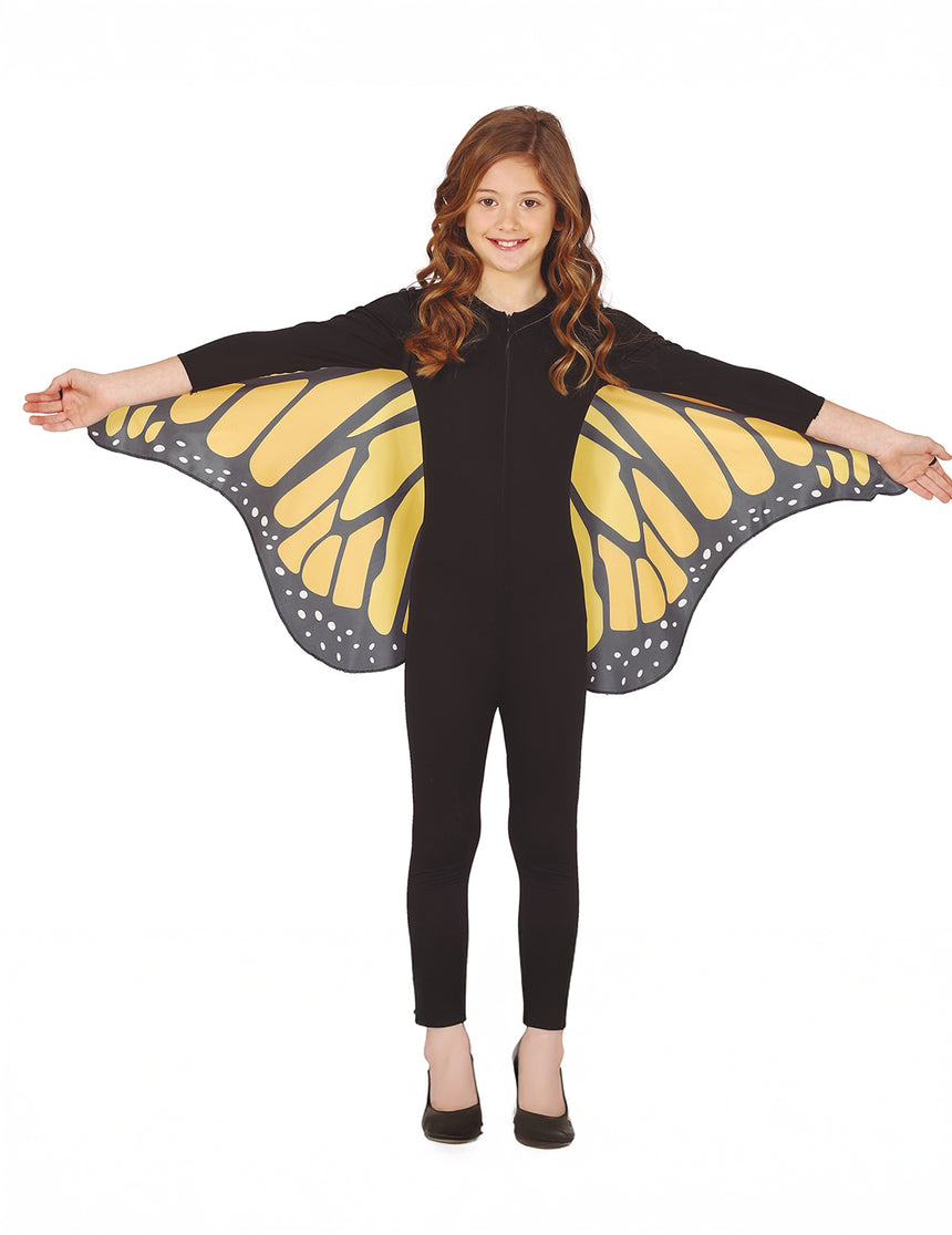 Ailes de papillon orange 110 x 50 cm enfant