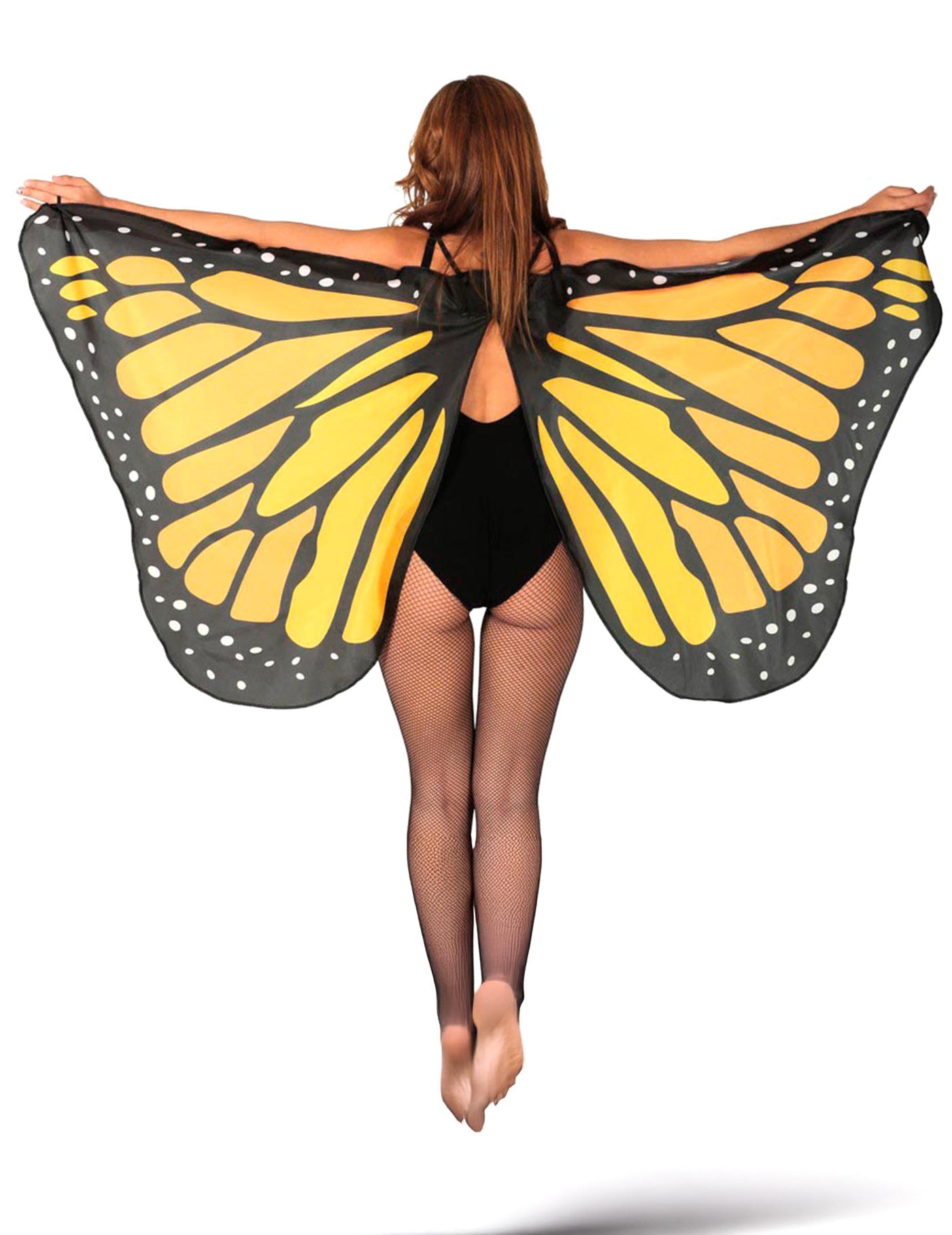 Ailes de papillon orange 170 x 80 cm adulte