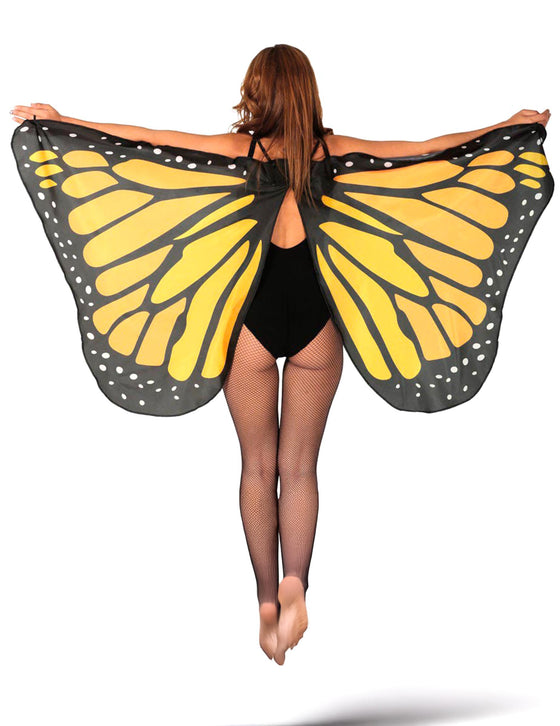 Ailes de papillon orange 170 x 80 cm adulte