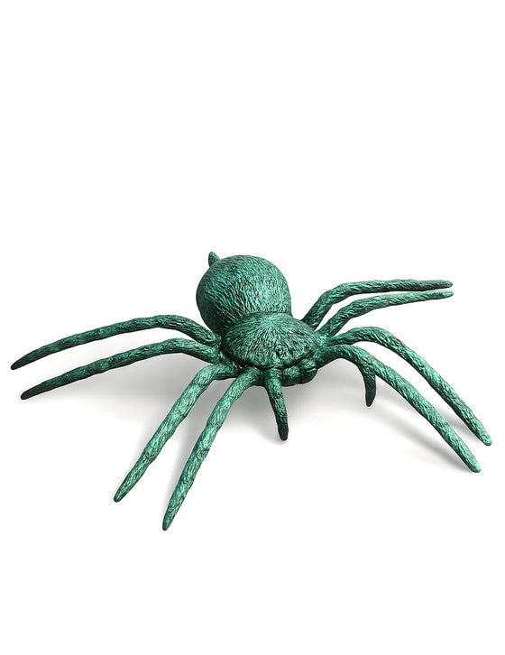 Araignée en plastique vert irisé 23 cm