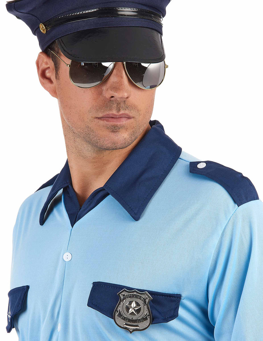 Badge de policier métal adulte