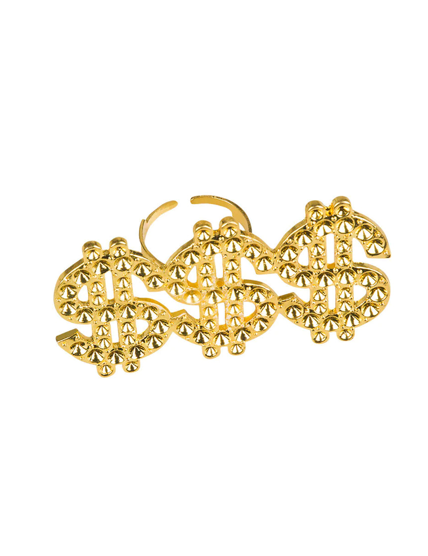 Bague triple dollar doré adulte