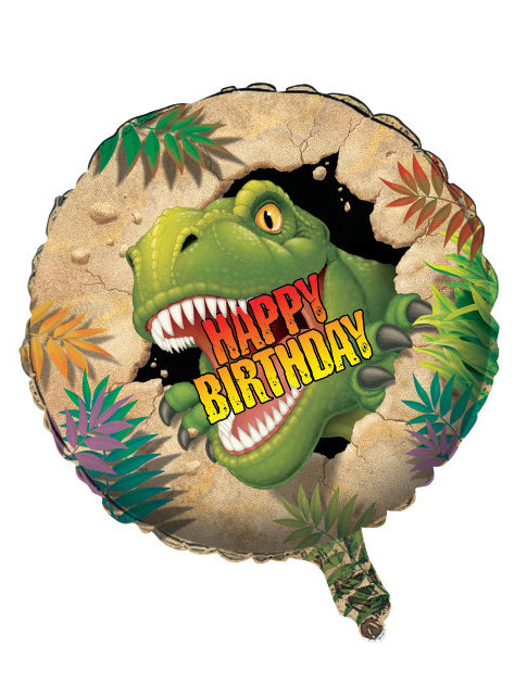 Ballon aluminium Anniversaire Dinosaures 46 cm