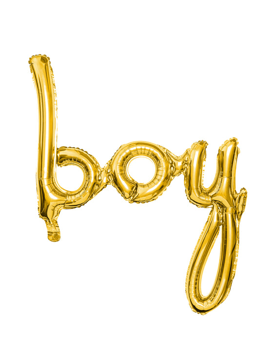 Ballon aluminium boy doré 63,5 x 74 cm